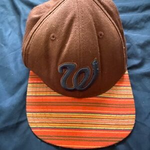 New Era Brown and Orange Striped Cap
